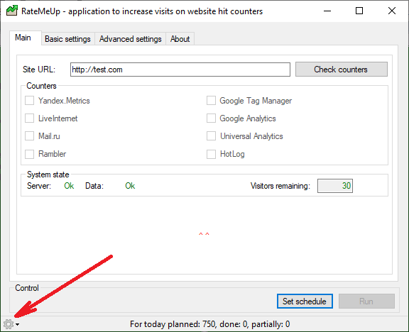 How to transfer the settings to another computer or to a new version of the RateMeUp program